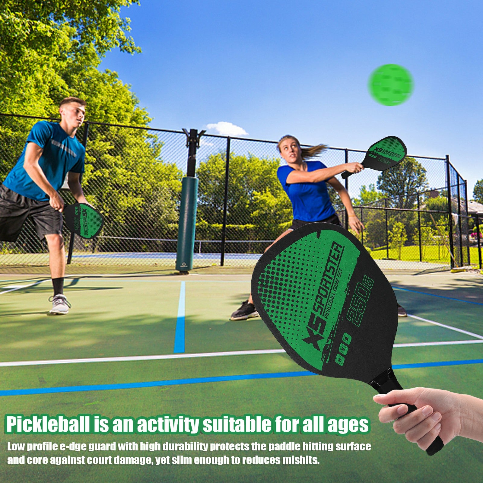 CG1415 Pickle Ball Racket Set Pickle Ball Paddle Kit with 2 Rackets + 4 Pickle Balls CG1415 Pickle Ball Racket Set Pickle Ball Paddle Kit with 2 Rackets + 4 Pickle Balls